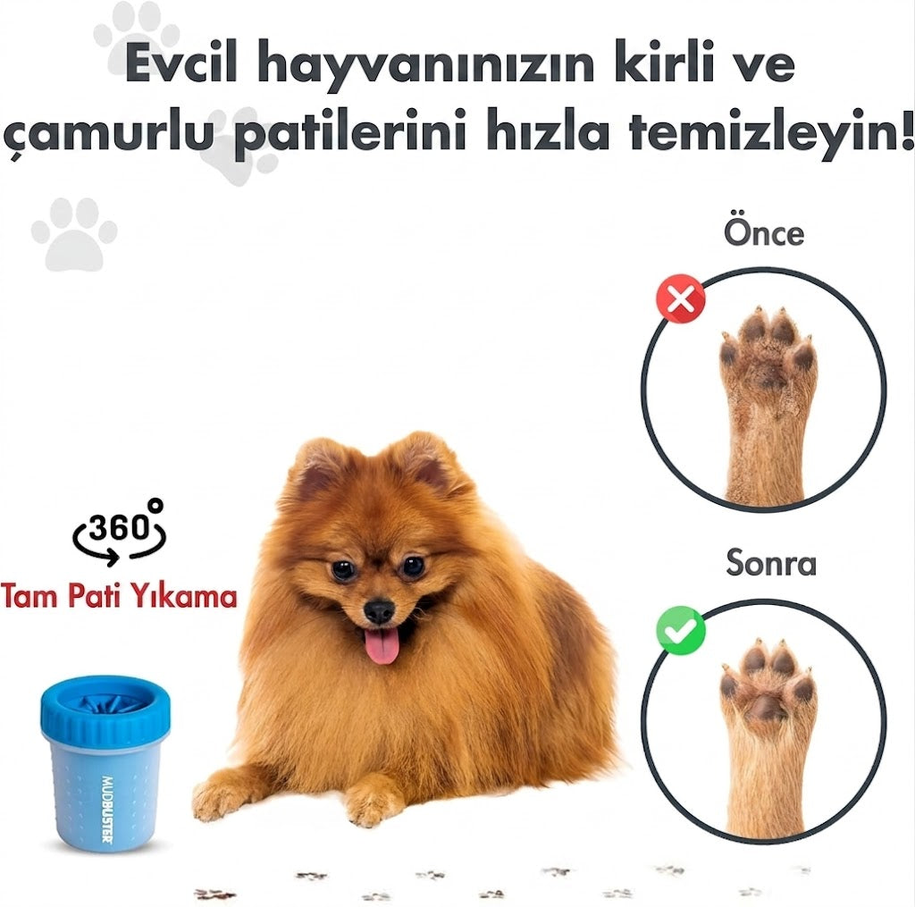 KÜÇÜK IRK Köpek Ayak Yıkama Aparatı Pati temizleme